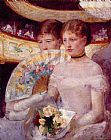 Mary Cassatt Two Women In A Theater Box painting